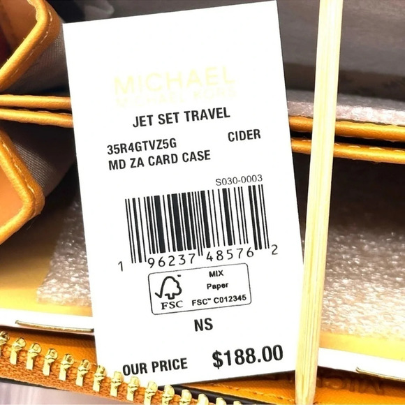 Michael Kors Medium ZA Card Case Wallet Cider Multi - Picture 8 of 8